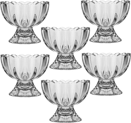 Glass prawn cocktail bowls - glass,