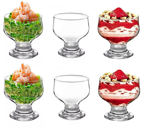 6pcs glass prawn cocktail - 6pcs,