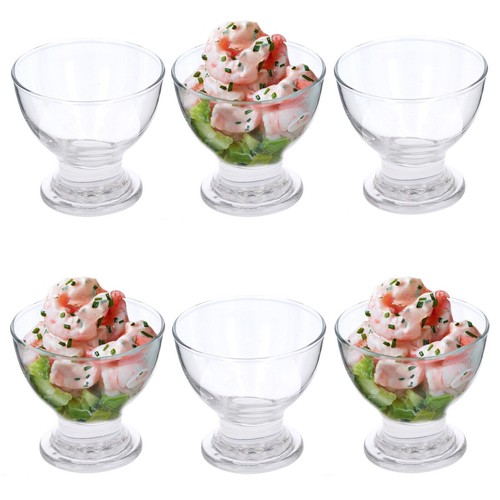 Glass prawn cocktail bowls - x,