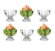 6 x Glass Prawn Cocktail Bowls