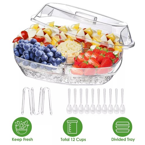 Fruit ice serving tray - serving,