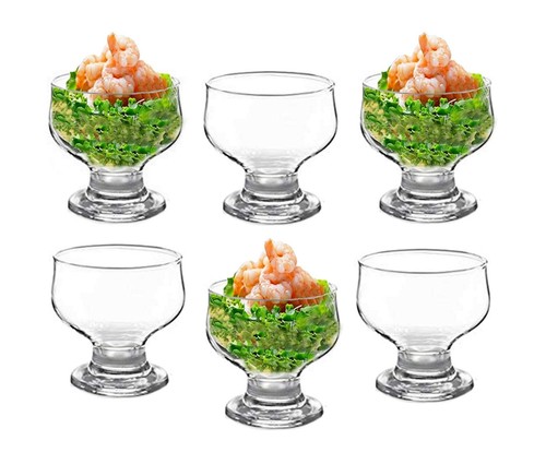 Glass prawn cocktail bowls - x,