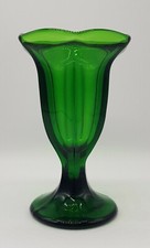 2 x Heavy Green Glass Sundae