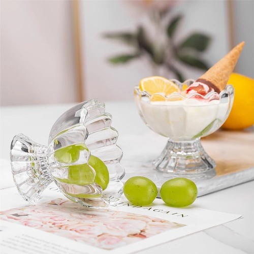 Glass prawn cocktail bowls - 6,