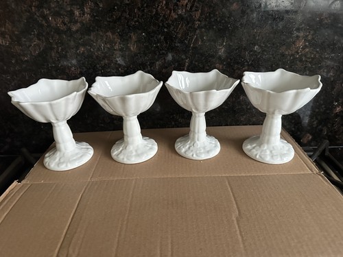 Set white glazed tall - of, 4x