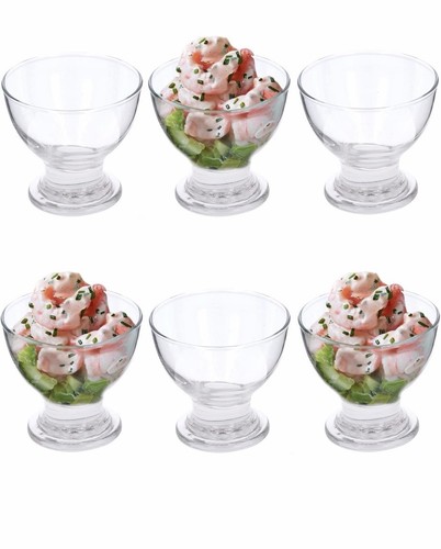 Glass prawn cocktail - 6, bowls