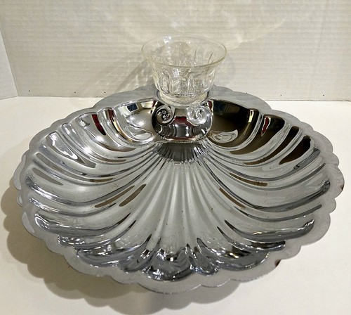 Silverplate seashell shrimp - silverplate,